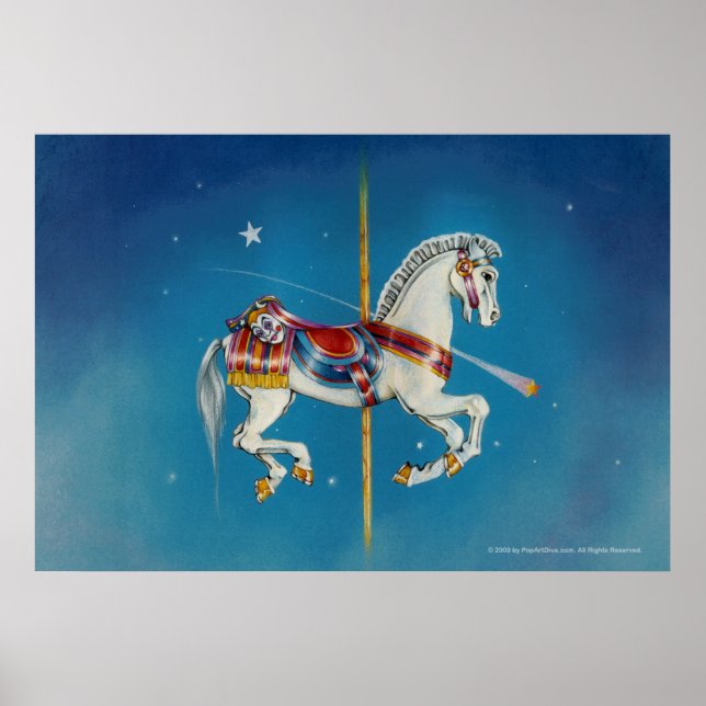 Poster, Skriver ut - Red, White & Blue Carousel Ho Poster (Framsidan)