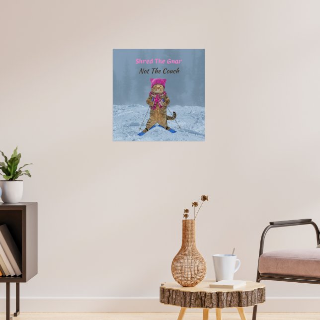 Poster, Skugga Gnar Ski Cat Poster (Vardagsrum 3)