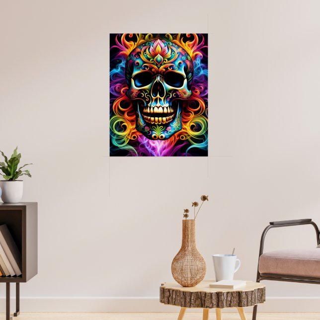 Poster Skull (Vardagsrum 3)
