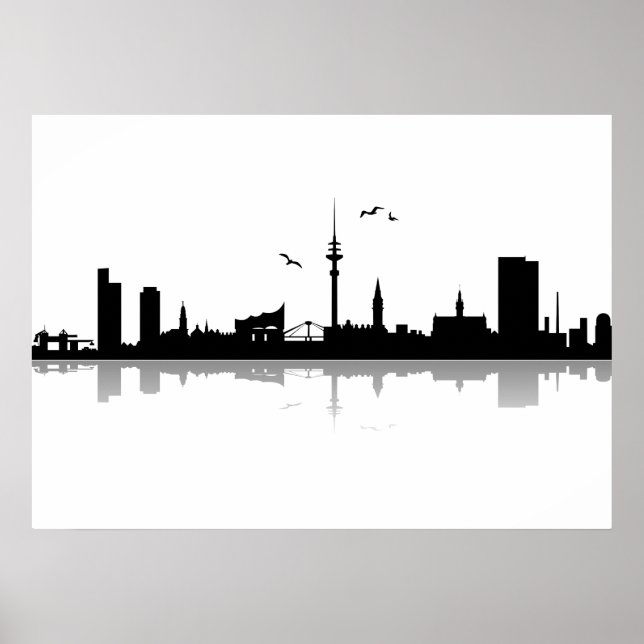 Poster Skyline Hamburg (Framsidan)