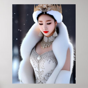 Poster Snö Queen Ai Generated Art
