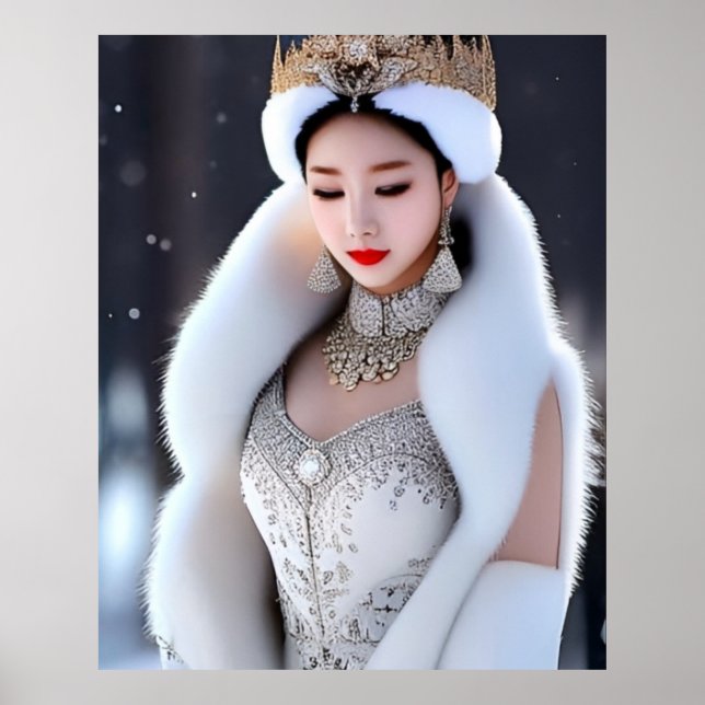 Poster Snö Queen Ai Generated Art (Framsidan)