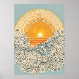 Poster Sol Illustration Wall Art stigning