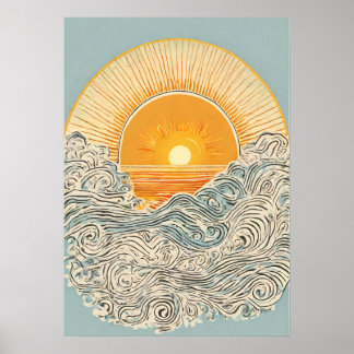 Poster Sol Illustration Wall Art stigning
