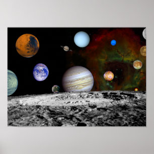 Poster Solar Space System Planets