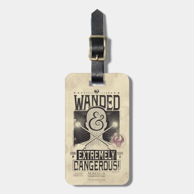 Poster som önskas och som är extremt farligt - sva bagagebricka (Vertikal Framsida)