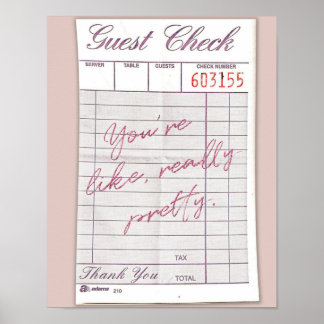 Poster Söt gästkontroll för verkligen