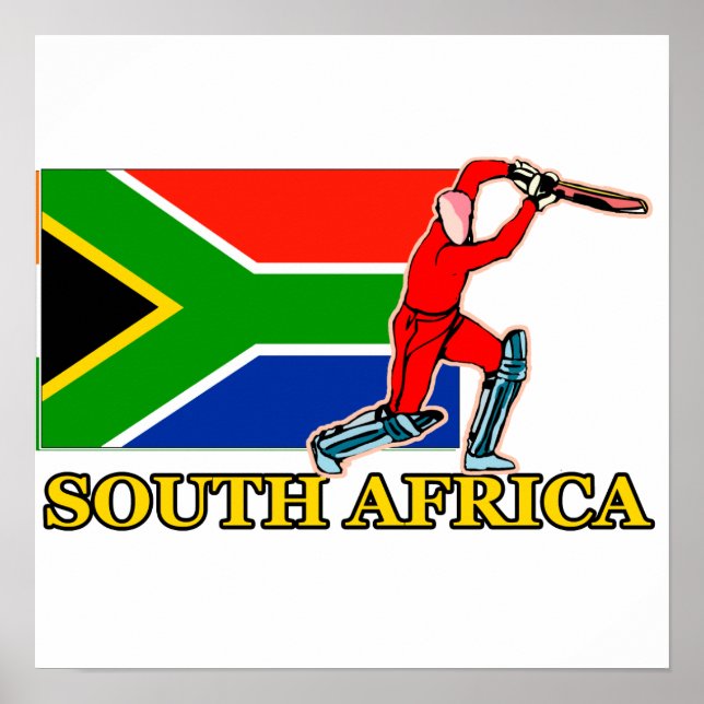 Poster South Afrika Cricket Player (Framsidan)