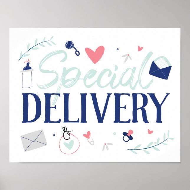 Poster speciell babyvy för leverans (Framsidan)