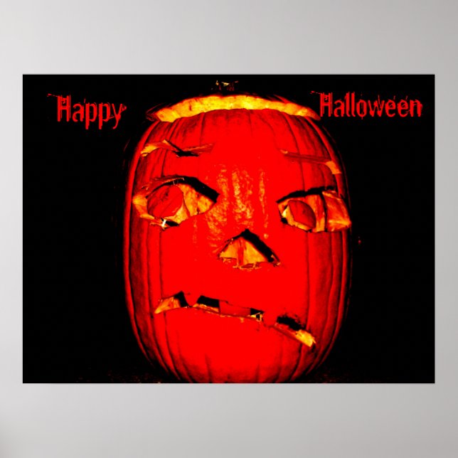 Poster SPOOKY HALLOWEEN PUMPKIN (Framsidan)