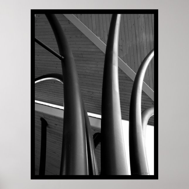 Poster stålpelare (BW) (Framsidan)