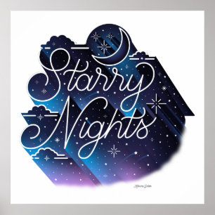 Poster Starry Nights Square (24x24)