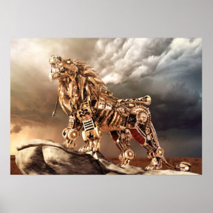 Poster SteamPunk GULD LEON