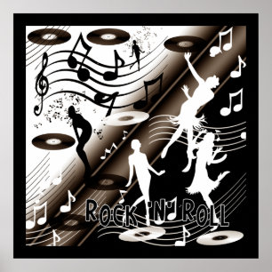 Poster Sten 'N' Roll Dance Music