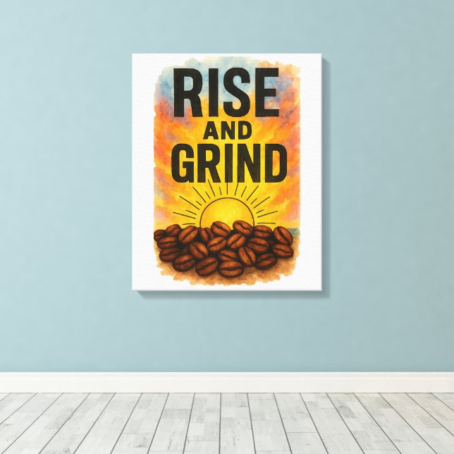 Poster stiga upp och virtuellt rum canvastryck (Insitu (trägolv))