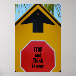 POSTER stoppskylt och pil