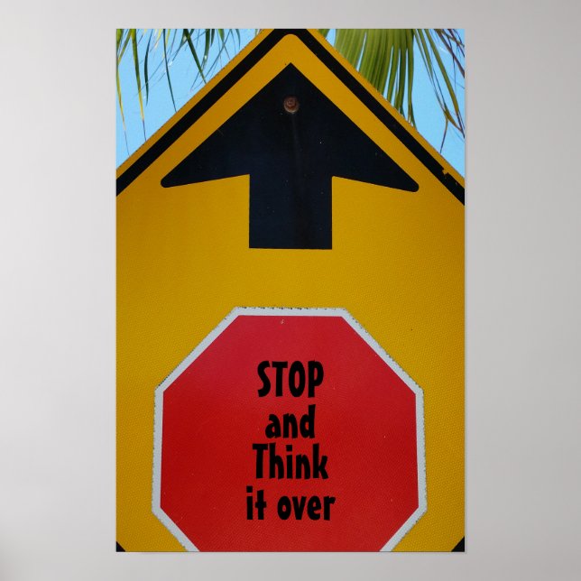 POSTER stoppskylt och pil (Framsidan)