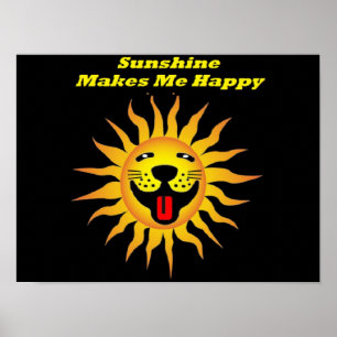 Poster Sunshine gör mig Lycklig