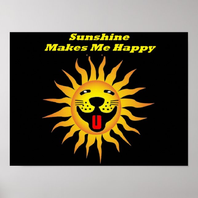 Poster Sunshine gör mig Lycklig (Framsidan)