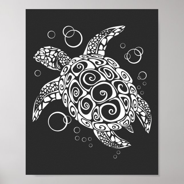 Poster, Surfer Life, Beach Älskare, Turtle Poster (Framsidan)
