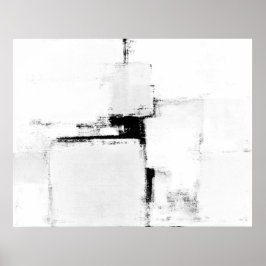 poster "Surround" Black and White Abstrakt Art