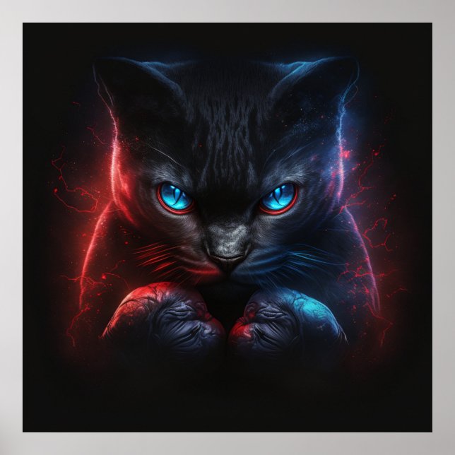 Poster svart katt (Framsidan)