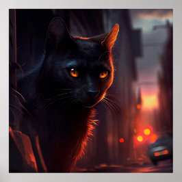 Poster svart katt