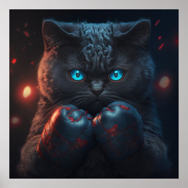 Poster svart katt (Framsidan)