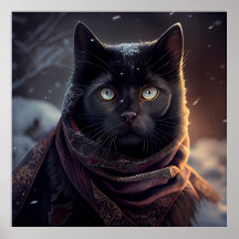 Poster svart katt