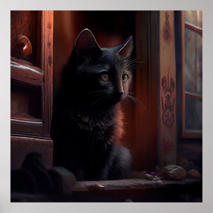 Poster svart katt