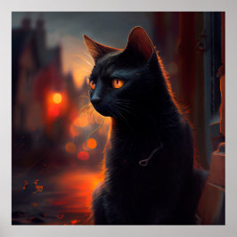 Poster svart katt