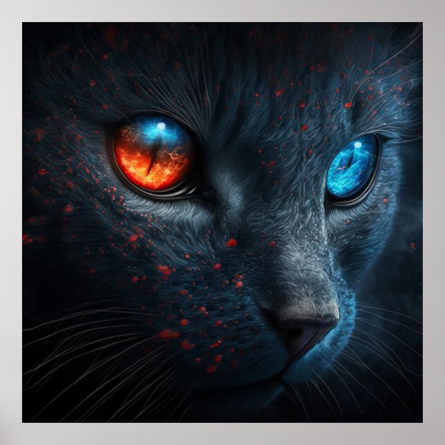 Poster svart katt (Framsidan)