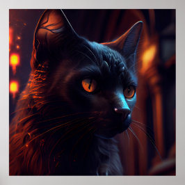 Poster svart katt