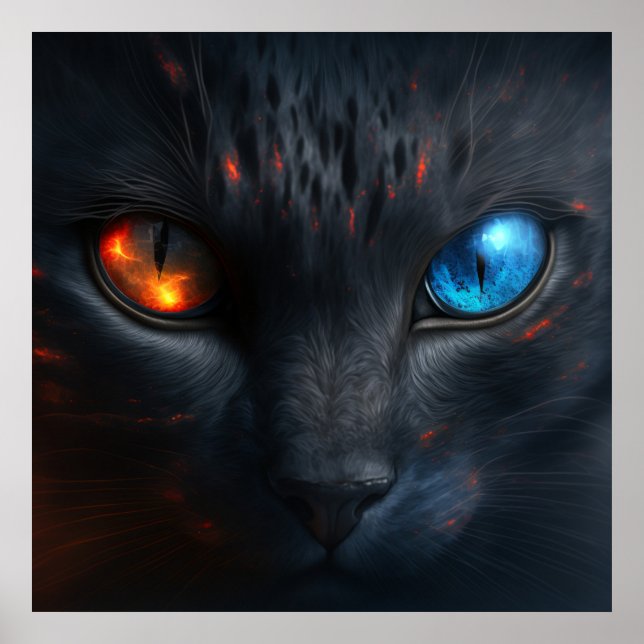 Poster svart katt (Framsidan)