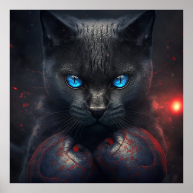 Poster svart katt (Framsidan)