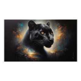 Poster svart väggkonst för Panther
