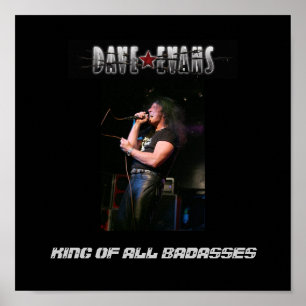 Poster, svärta/den gråa Dave Evans kungen allra Poster