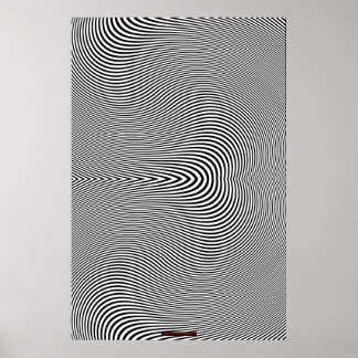 Poster svartvit optisk Illusionsvägg för optisk op