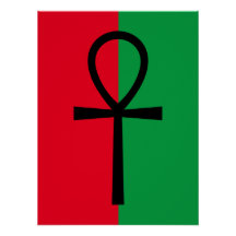 Poster symbol för afrikanskt Pride - ankh