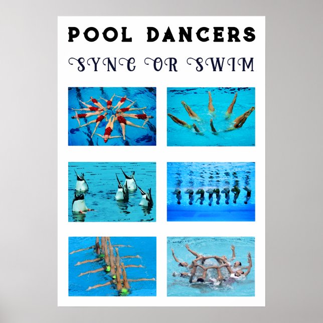 Poster synkroniserad swimming-synkronisering (Framsidan)