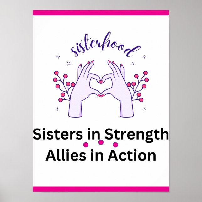 Poster systrar i styrka (Framsidan)