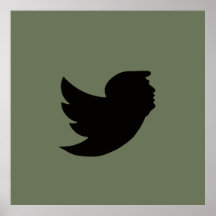 POSTER - T BIRD DESIGN - GRÖNT/SVART