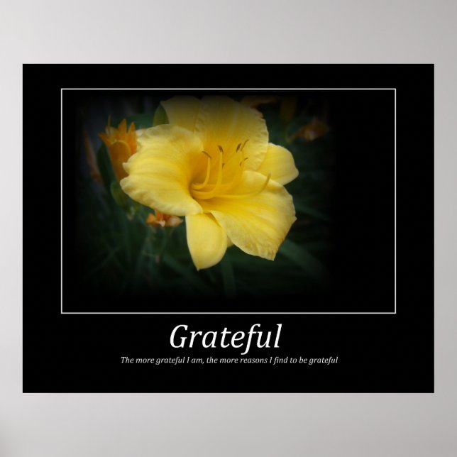 Poster tacksam motivation (Framsidan)