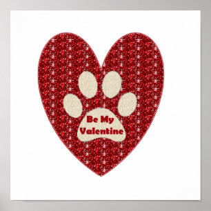 Poster Tass Heart Red White vara min Valentine