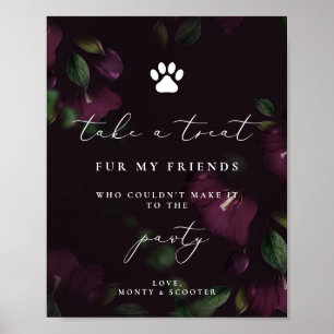 poster tecken på lila Calligraphy Pet Pawty Favty