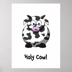 Poster tecknad Cow
