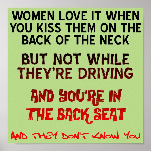 Poster tecknet Kiss på Nacke Funny (Framsidan)