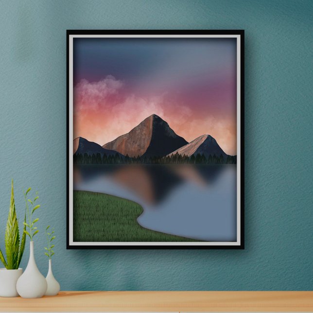Poster teckningsutskrift i Rocky Mountain liggande (Skapare uppladdad)