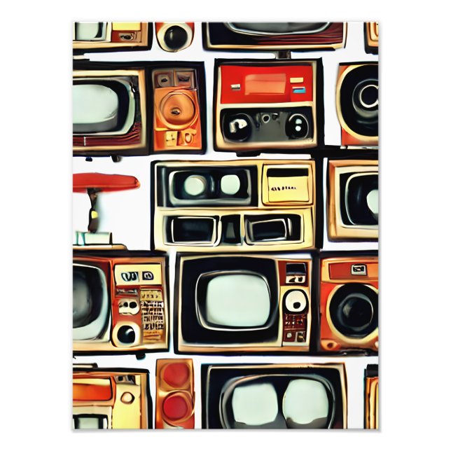Poster televisores vintage (Framsidan)
