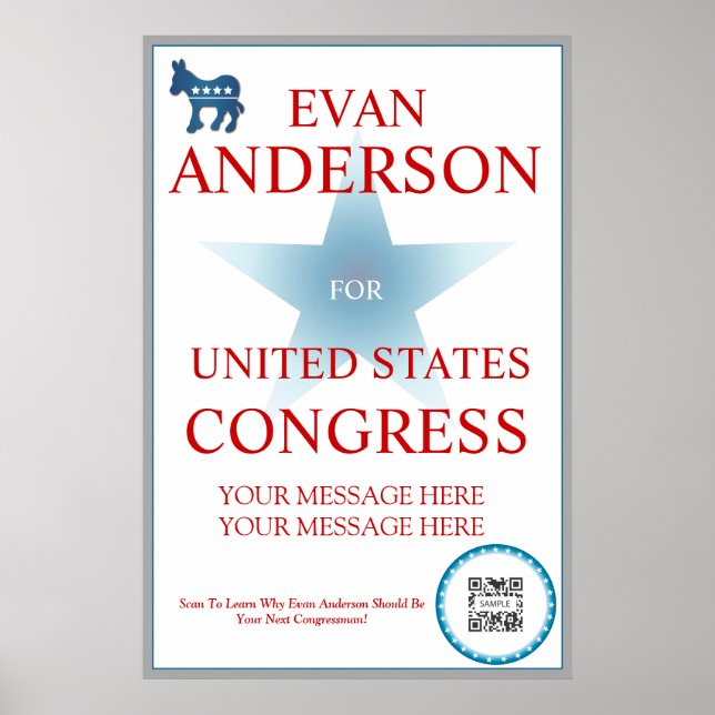 Poster Template Democrat Donkey (Framsidan)